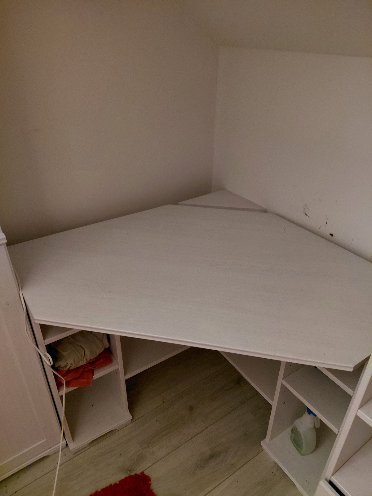 Te koop white wash hoekbureau, Ophalen, Gebruikt, 90 cm, Eenpersoons
