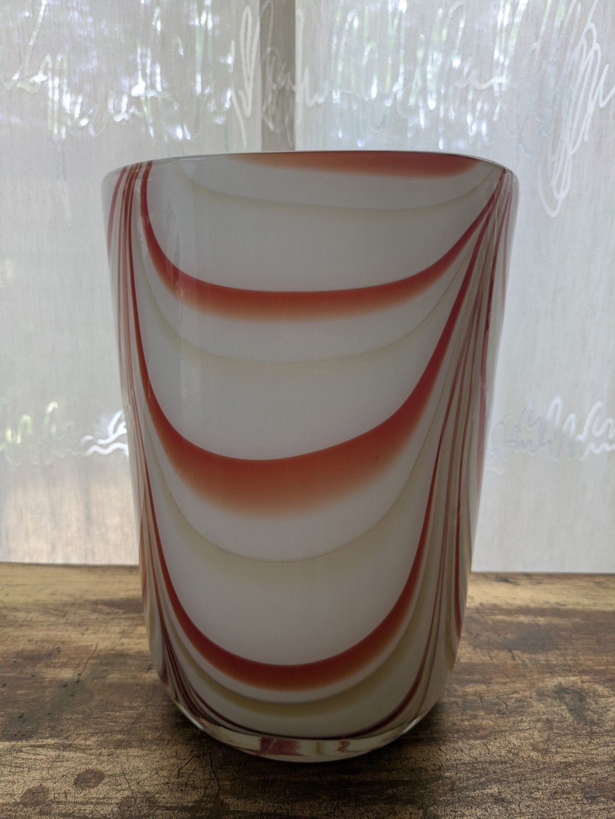 Vaas Murano Carlo Moretti glas, Ophalen of Verzenden, Rood