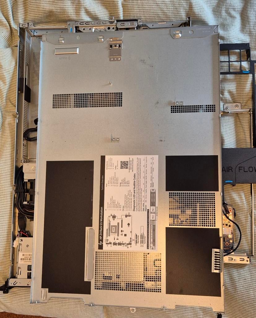 HP Z4 Rack G5 behuizing + moederbord + PCIe riser + 2x PSU, Ophalen of Verzenden
