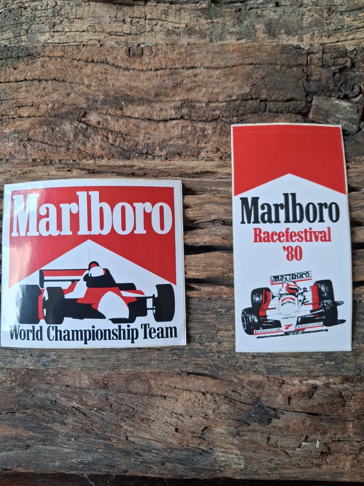 Marlboro Racefestival '80 & World Championship Team stickers, Ophalen of Verzenden, Nieuw, Auto of Motor