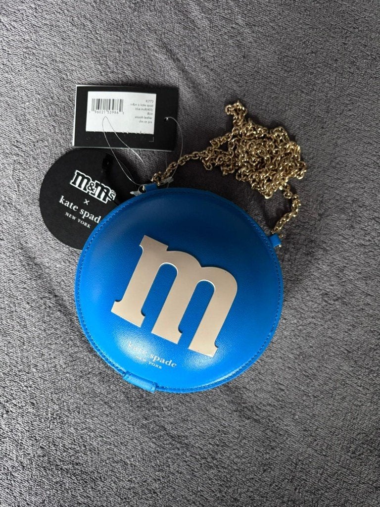 Kate Spade x M&M - Coinbag, Sieraden, Tassen en Uiterlijk, Tassen | Damestassen, Ophalen of Verzenden, Nieuw, Blauw, Avondtasje