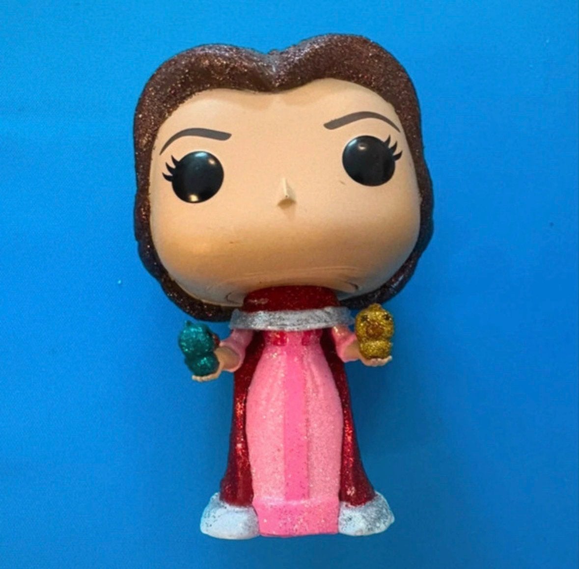 Funko Pop! Disney Belle Glitter Figuur #241, Ophalen of Verzenden, Assepoester of Belle, Zo goed als nieuw, Beeldje of Figuurtje