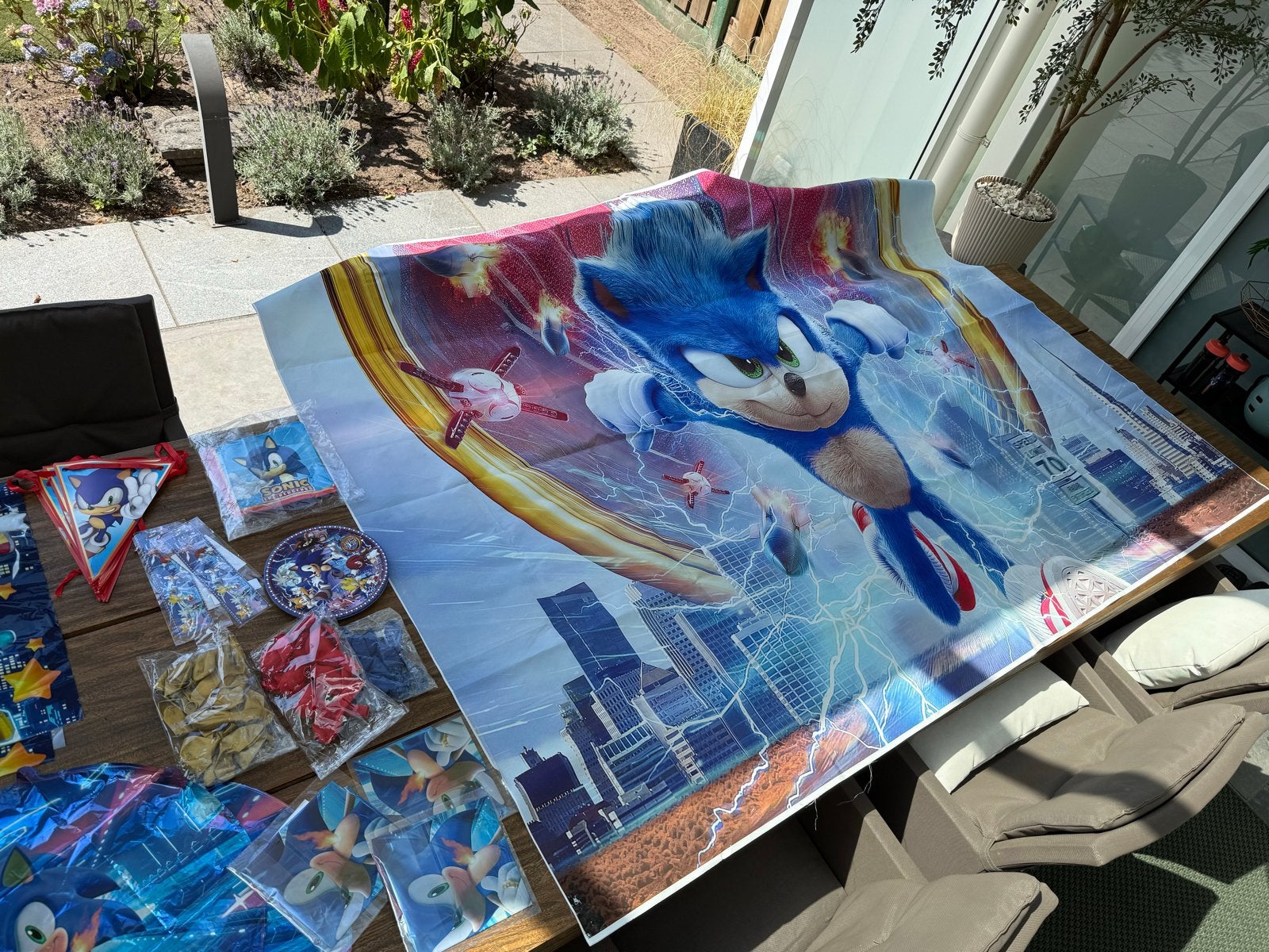 Sonic the Hedgehog Feestpakket - Decoratie en Servies, Hobby en Vrije tijd, Feestartikelen, Ophalen of Verzenden, Gebruikt, Versiering