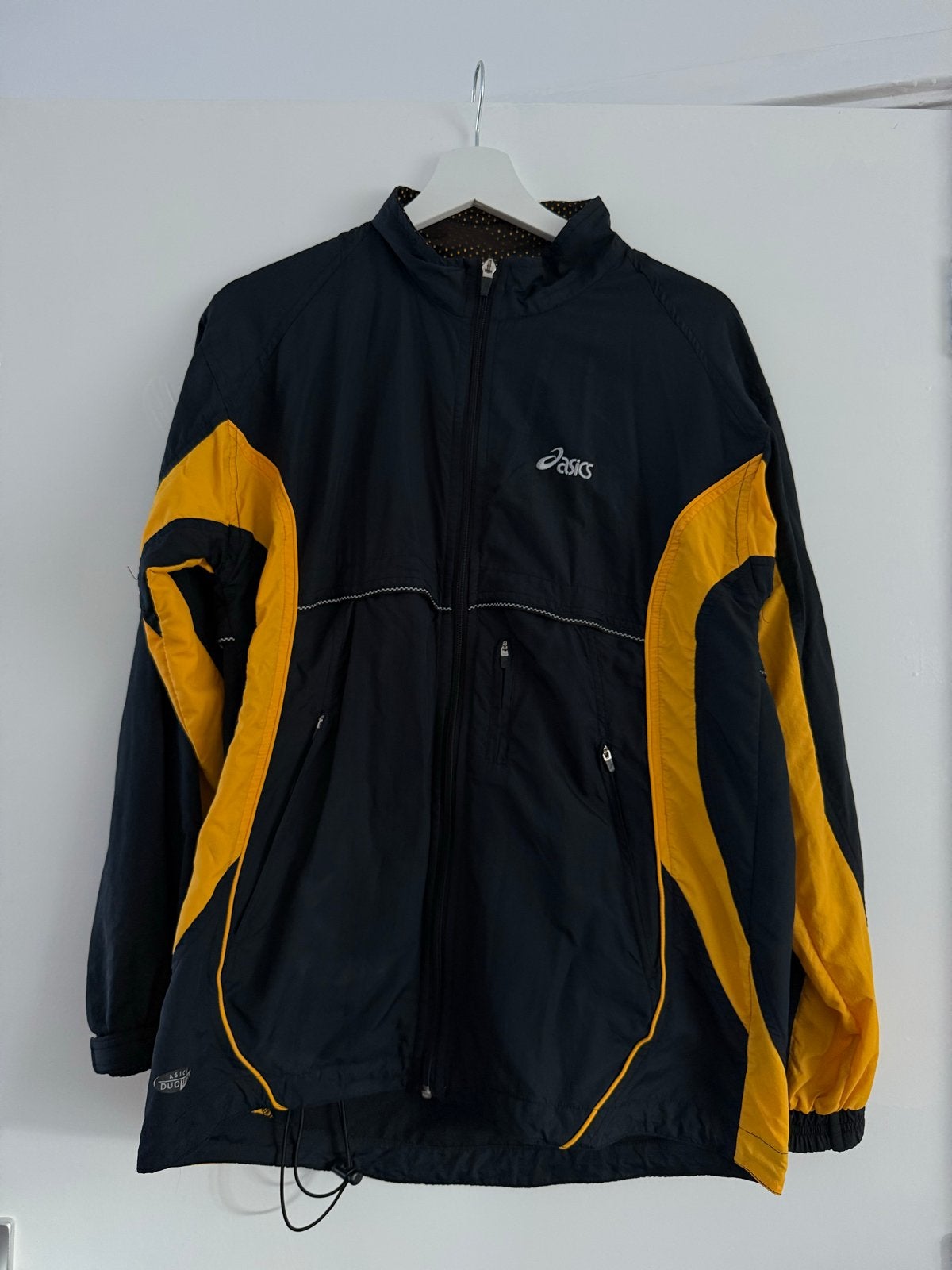 Vintage Asics Windbreaker / Trainingsjack (Y2K / Jaren 90), Ophalen of Verzenden, Gedragen, Zwart