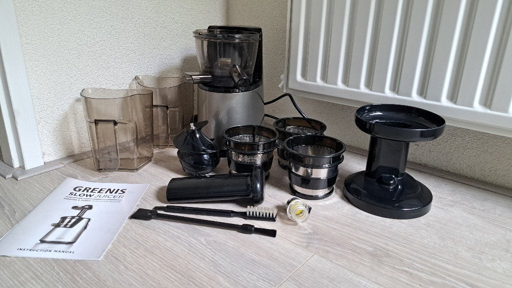 Greenis slow juicer voor gezonde sappen, Ophalen of Verzenden, Zo goed als nieuw, Elektrisch, Slowjuicer
