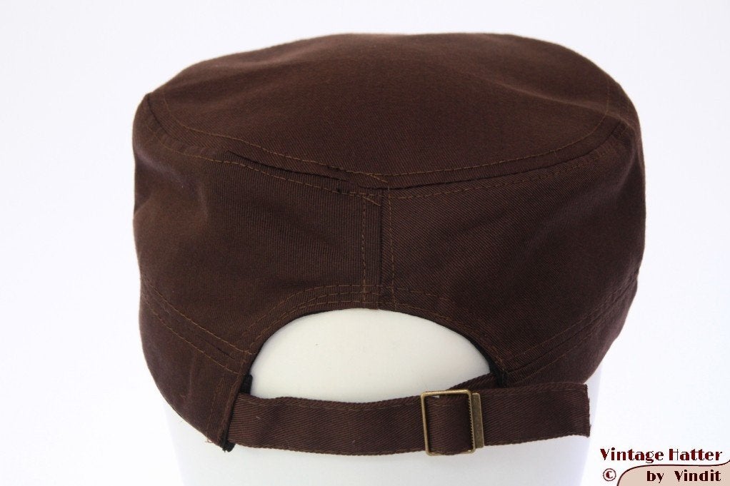 Legerpet bruin katoen 53-60 nieuw one size fits all unisex, Ophalen of Verzenden, Nieuw, One size fits all, Pet