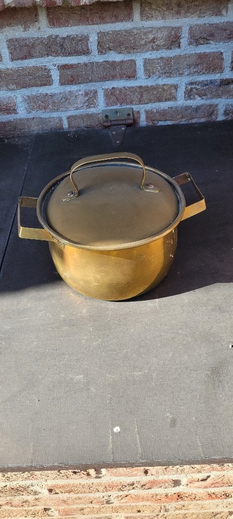 oude koperen kookpot (9iv286/70-6), Ophalen of Verzenden