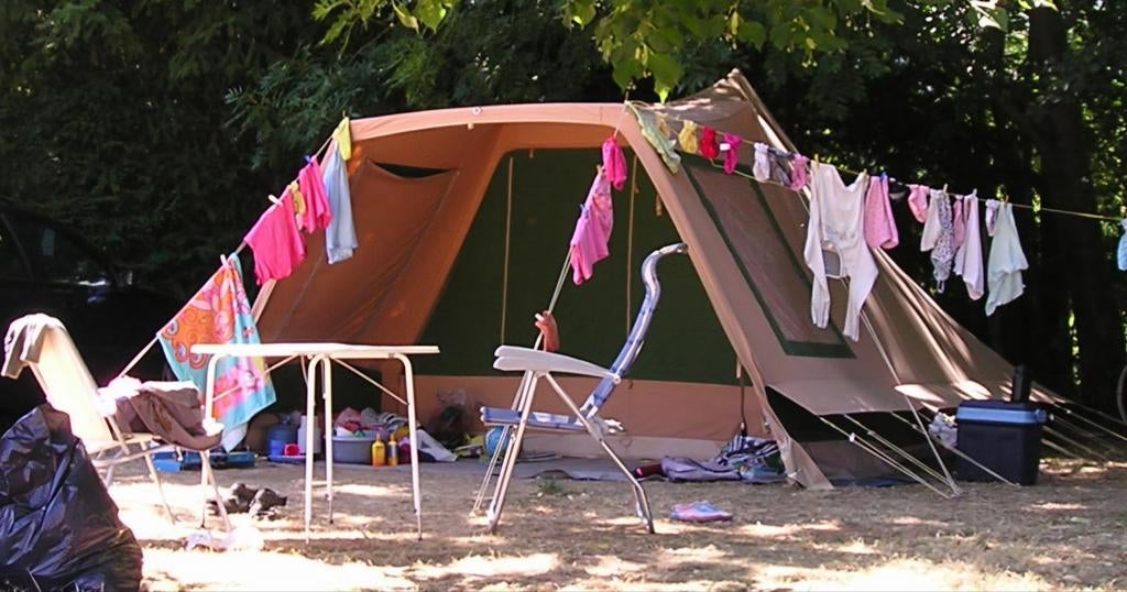 4 persoons Piramide / Stormvogel tent van Vrijbuiter, Caravans en Kamperen, Ophalen, Gebruikt, Tot en met 4