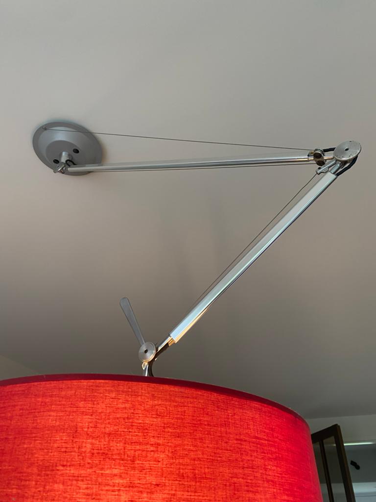 Artemide Tolomeo Plafondlamp (kap 42 cm), Huis en Inrichting, Lampen | Hanglampen, Ophalen, Zo goed als nieuw, Metaal, 75 cm of meer