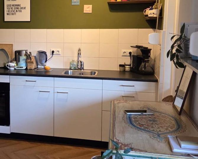 Keukenblok Bruynzeel, Huis en Inrichting, Keuken | Complete keukens, Ophalen, Gebruikt, Wit, Enkelwandige keuken