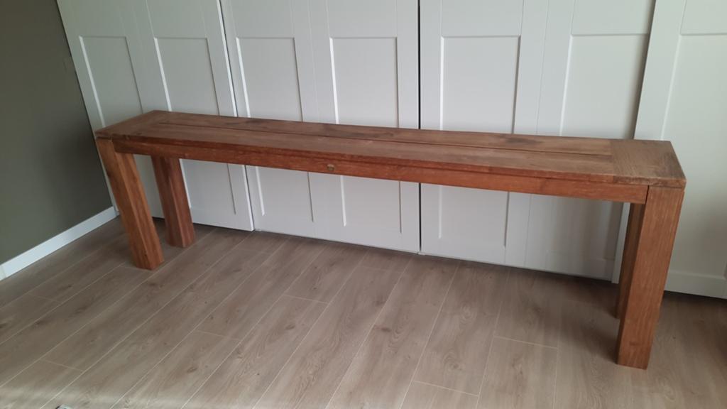 Teakhouten sidetable, Ophalen, Rechthoekig, 200 cm of meer