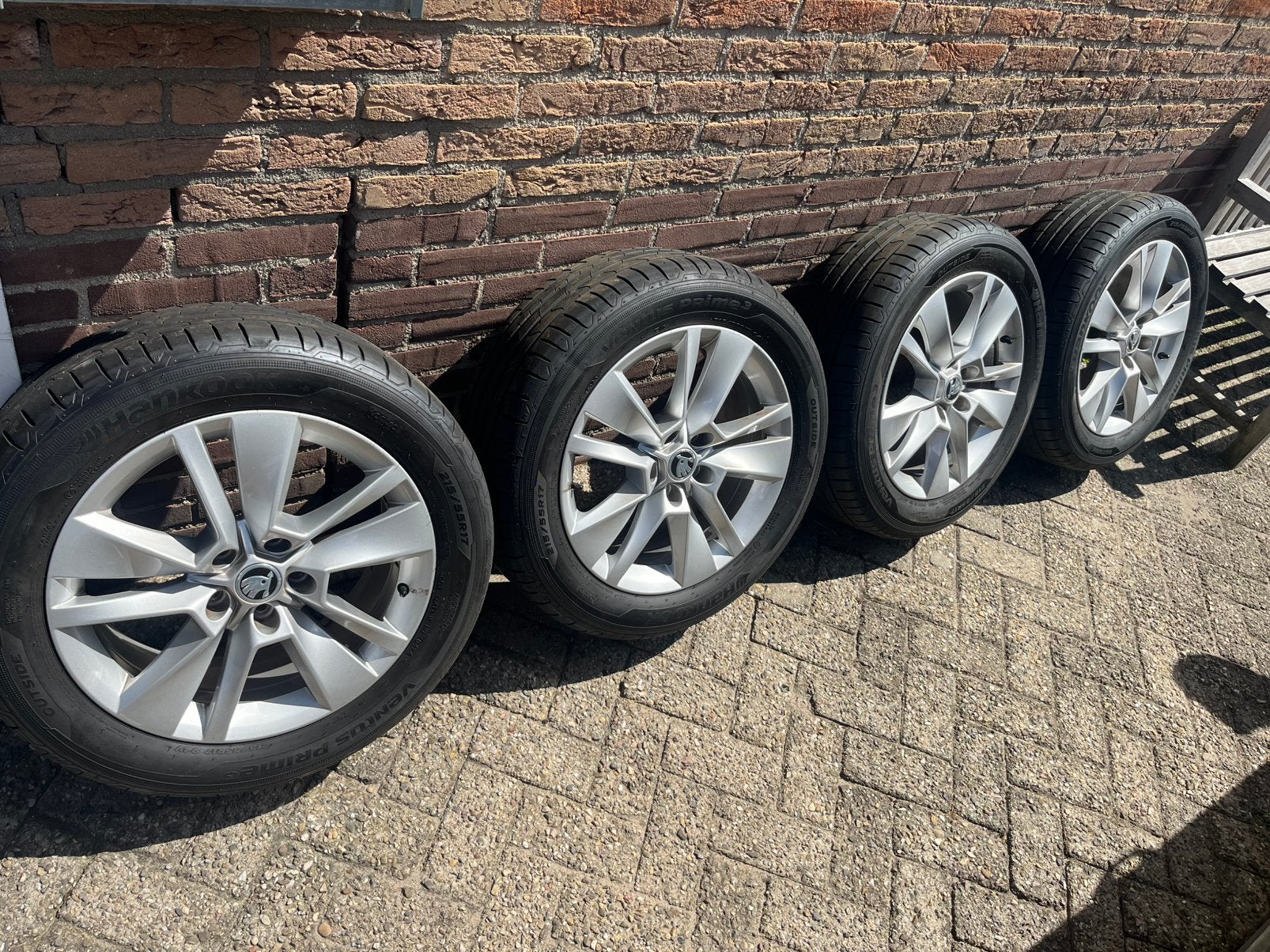 Scoda Karoq wielen, Ophalen, Nieuw, 17 inch, Band(en)