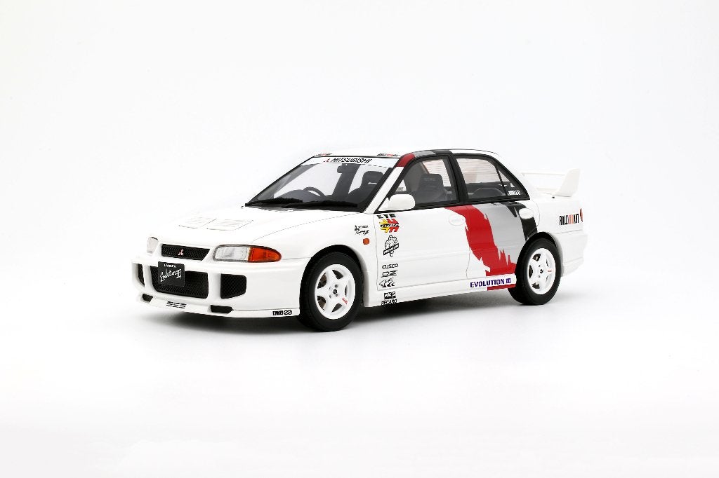OttoMobile 1:18 Mitsubishi Lancer EVO III Scotia white W83, Hobby en Vrije tijd, Modelauto's | 1:18, OttOMobile, -, Nieuw, Ophalen of Verzenden