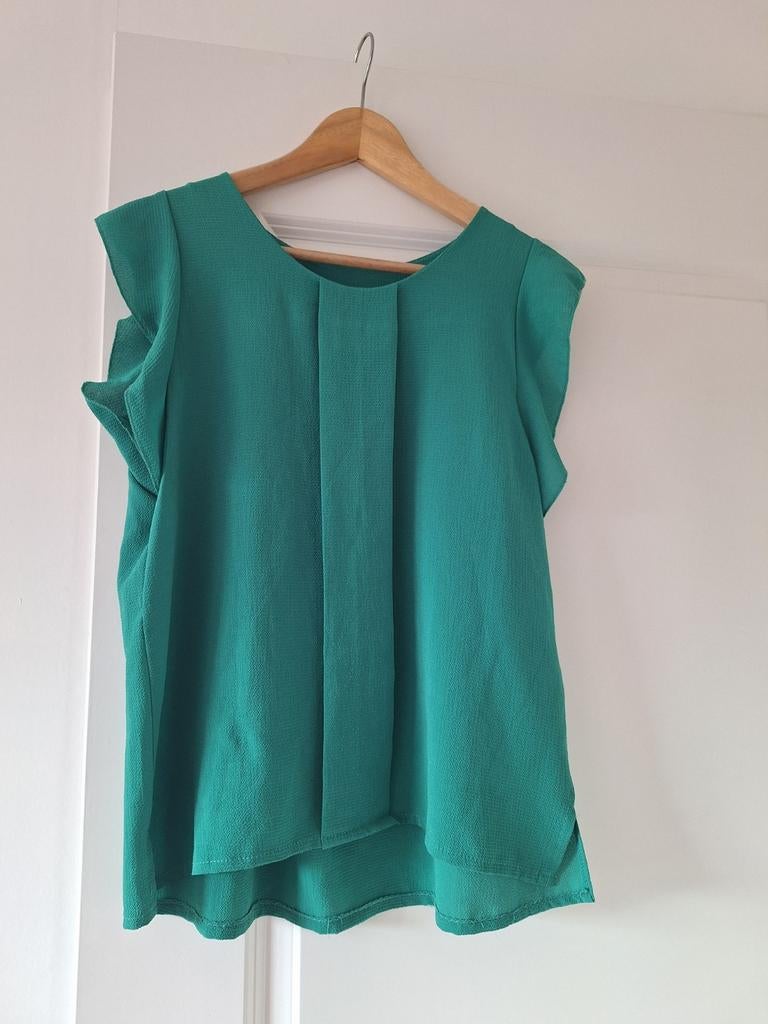Gave groene zomertop van Fame maat M: 38/40!, Maat 38/40 (M), Fame, Ophalen of Verzenden, Zonder mouw