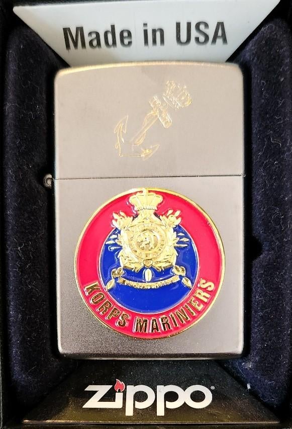 ZIPPO Mariniers met anker graveer, Verzamelen, Ophalen of Verzenden, Marine, Nederland