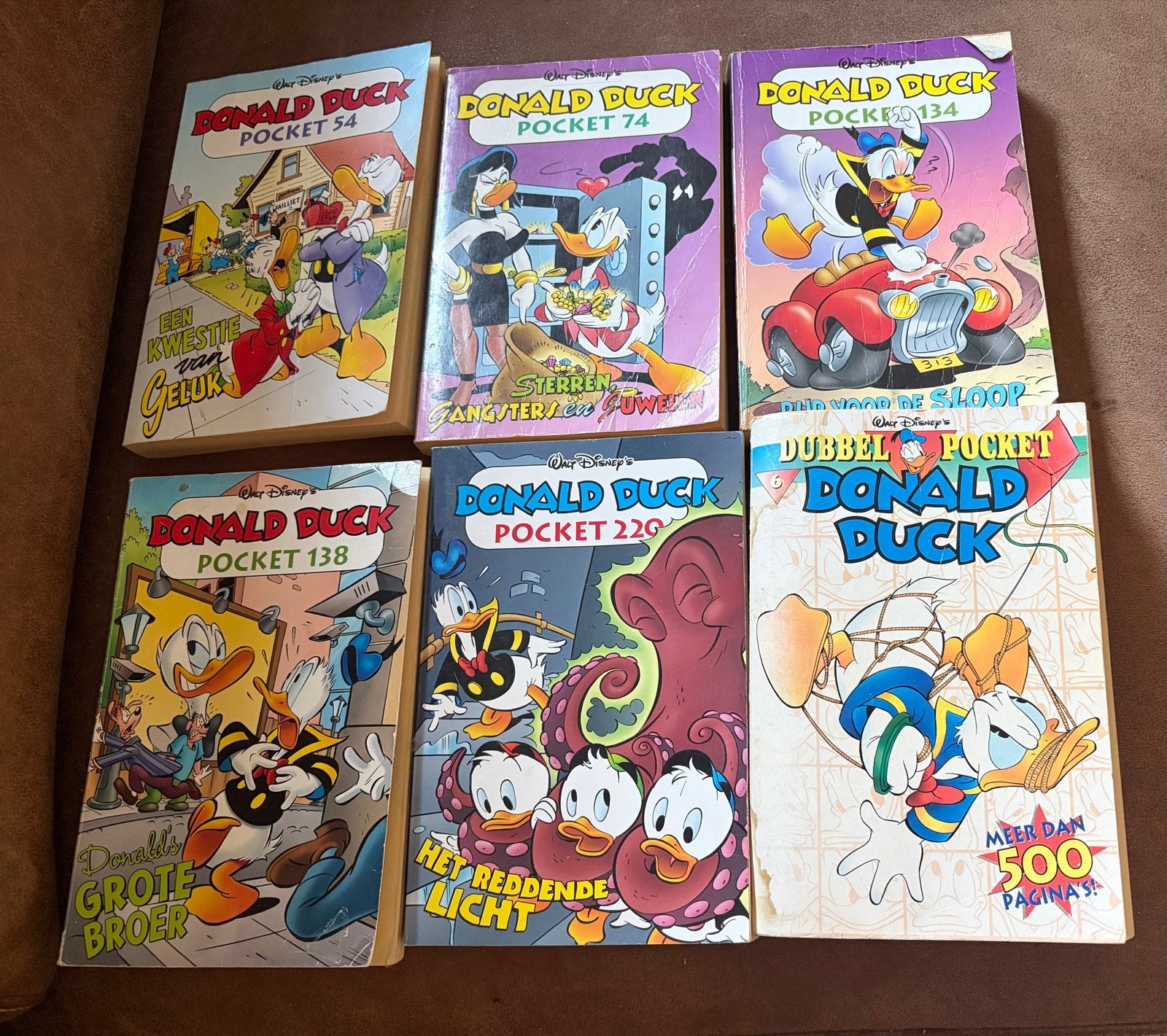 6 Donald Duck pockets, gelezen en gebruikt, Meerdere stripboeken, Ophalen of Verzenden, Gelezen