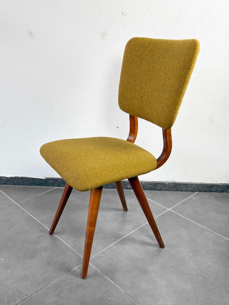 Vintage eetkamerstoel opnieuw gestoffeerd, Ophalen, Gebruikt, Overige kleuren, Vintage