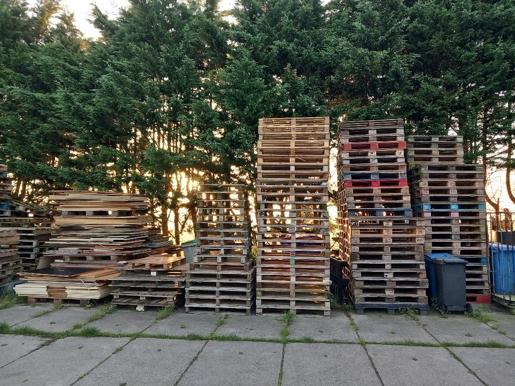 Goedkope pallets, Tuin en Terras, Ophalen, Gebruikt, Minder dan 180 cm, Planken