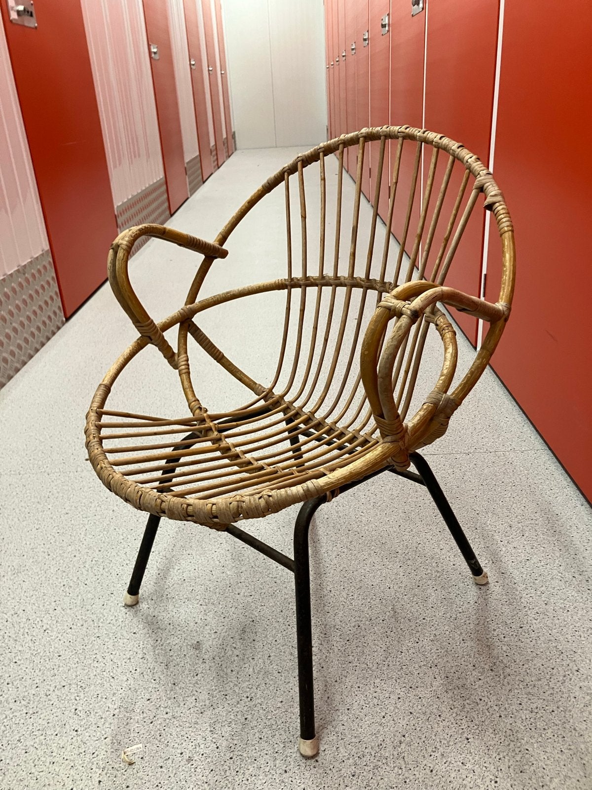 Vintage rotan kinderstoel / kinderfauteuil boho jaren 60/70, Ophalen