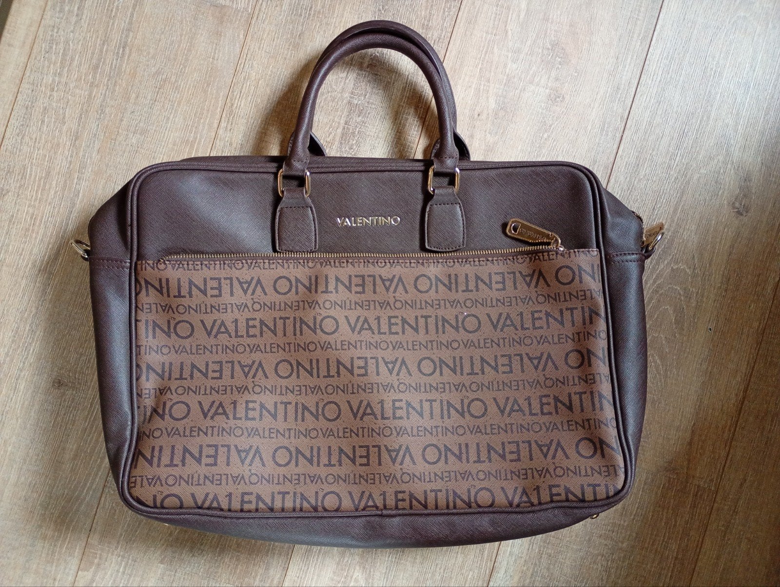 Valentino handtas/laptoptas bruin, Sieraden, Tassen en Uiterlijk, Tassen | Damestassen, Ophalen of Verzenden, Gebruikt, Bruin