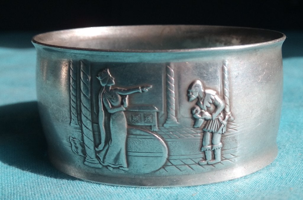 ZILVER SERVETRING GERO 90 DOORNROOSJE SPROOKJE GEORG NILSSON, Antiek en Kunst, Verzenden