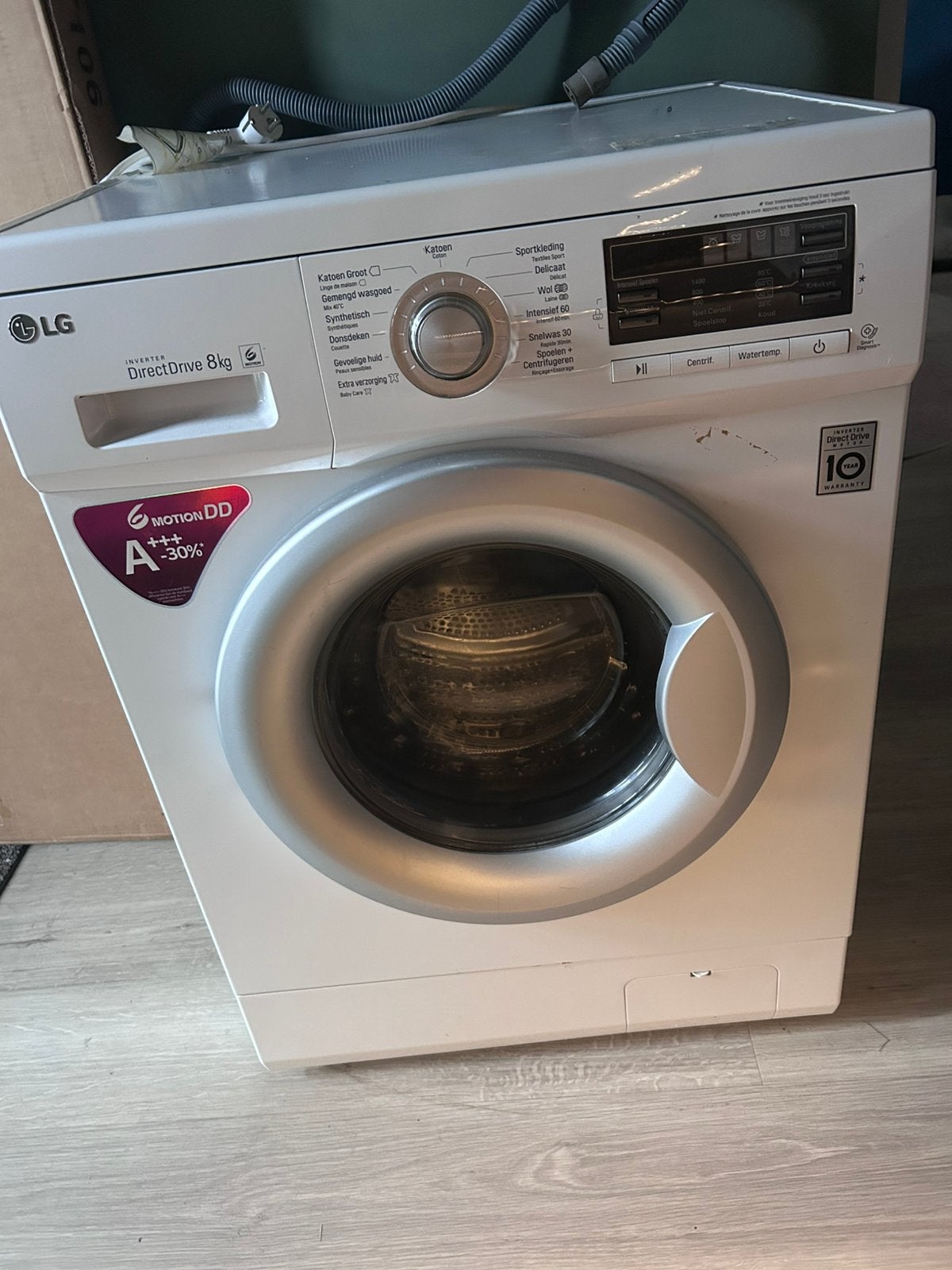 LG wasmachine voor onderdelen of reparatie, Witgoed en Apparatuur, Ophalen, 1200 tot 1600 toeren, Gebruikt, 8 tot 10 kg