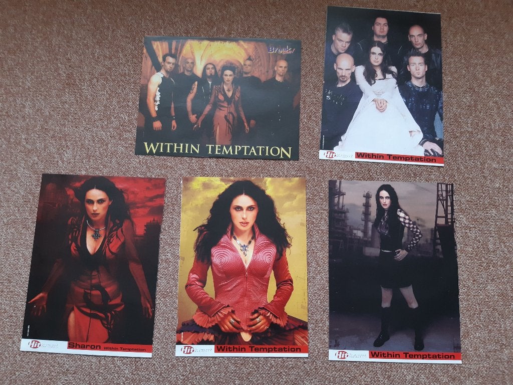 Posters A4 Within Temptation oa Hitkrant Olsen Sisters, Rechthoekig Staand, A4 of kleiner, Ophalen of Verzenden, Zo goed als nieuw