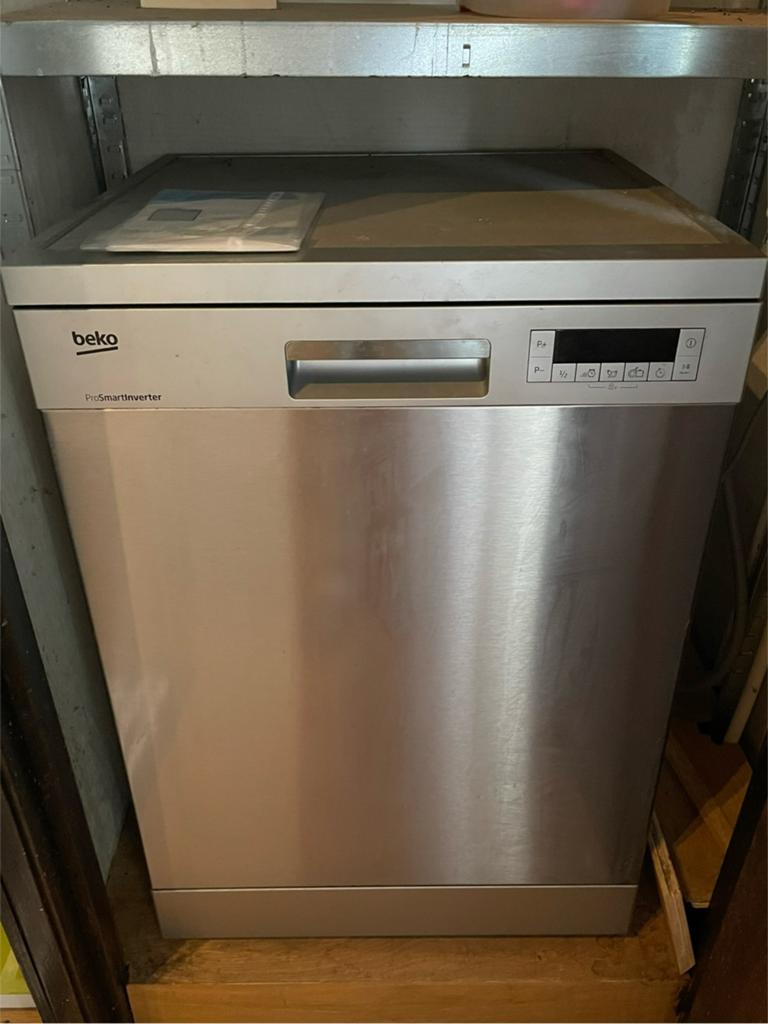 Beko vrijstaande vaatwasser - DFN26220X, Ophalen, Gebruikt, Energieklasse A of zuiniger, 85 tot 90 cm