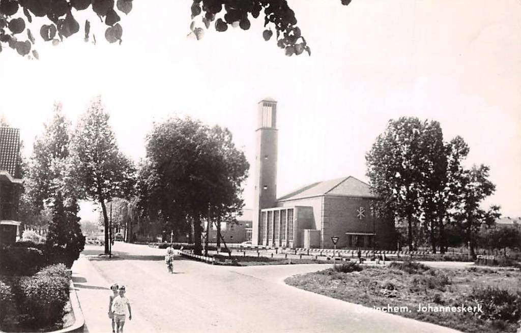 Gorinchem Ned. Hervormde Johannes kerk 1960, Ophalen of Verzenden, 1940 tot 1960, Ongelopen, Zuid-Holland