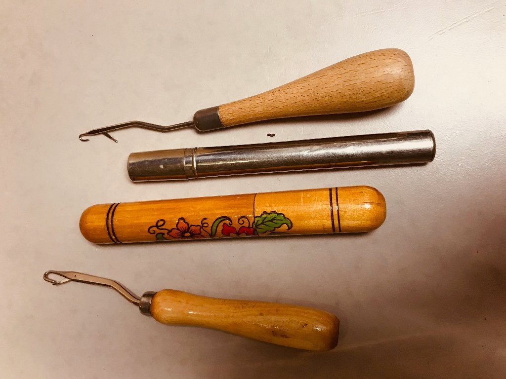 Haaknaalden en breinaalden set met houten handvat, Hobby en Vrije tijd, Breien en Haken, Ophalen of Verzenden, Gebruikt, Breien of Haken