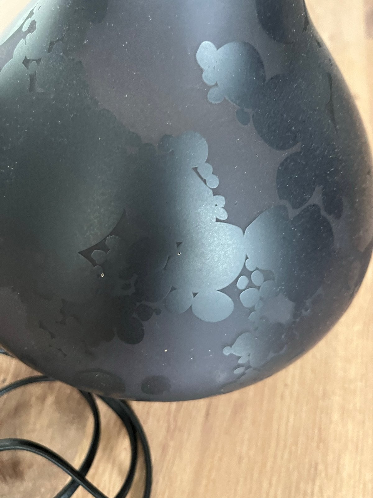 Zwart bol lampje - Unieke eyecatcher met patroon, Met schakelaar, Gebruikt, Ophalen of Verzenden, Zwart
