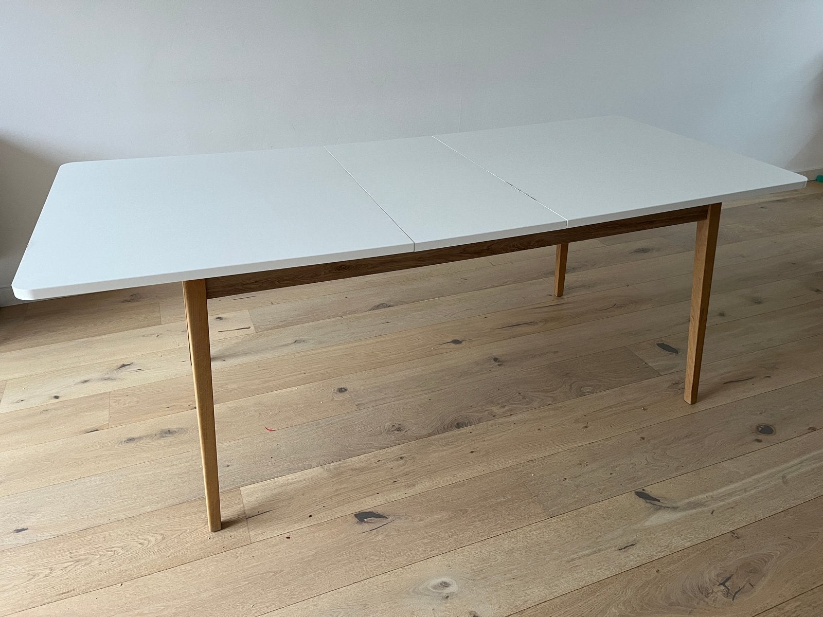 Uitschuifbare eettafel Jysk 160/200x90 cm, Huis en Inrichting, Ophalen, Gebruikt, 50 tot 100 cm, 150 tot 200 cm