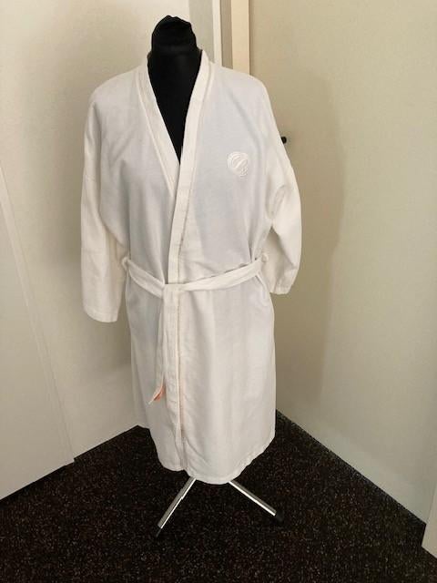 Nette witte ochtendjas maat 38/40, Kleding | Dames, Pyjama's, Zo goed als nieuw, Maat 38/40 (M), Ophalen of Verzenden