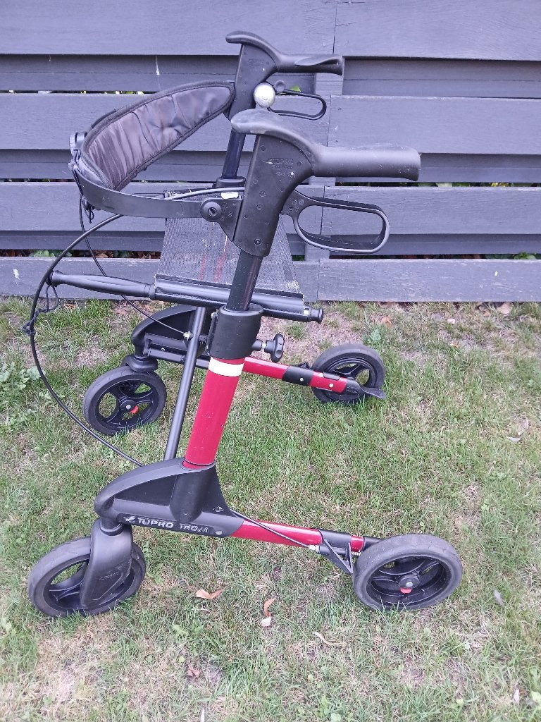 Rollator Tupro Troja lichtgewicht rood, Ophalen, Opvouwbaar, Gebruikt