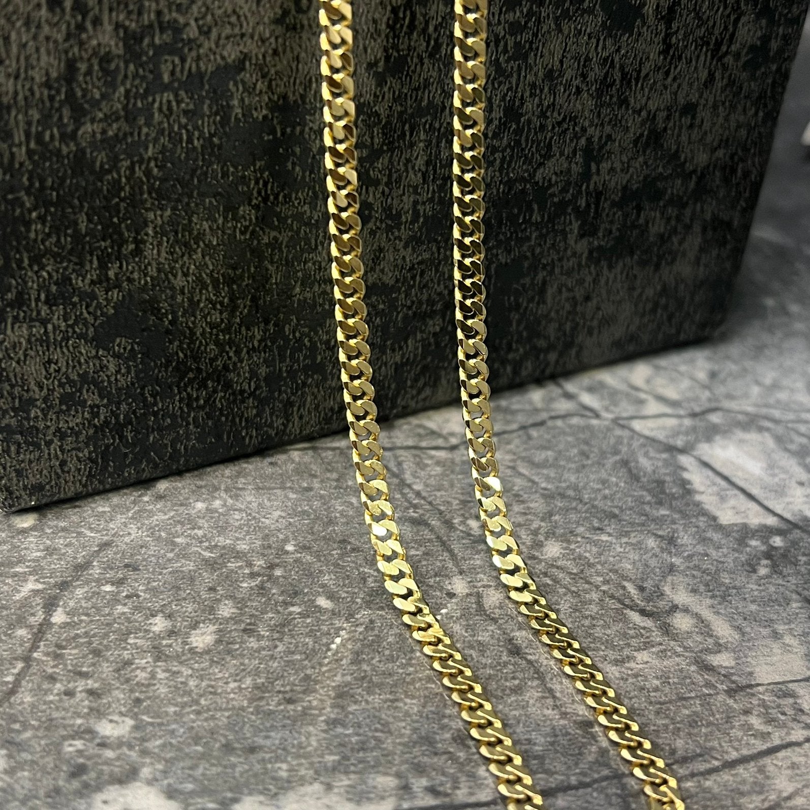 14k gouden ketting massief cuban gourmet schakel, Ophalen of Verzenden, Zo goed als nieuw, Goud