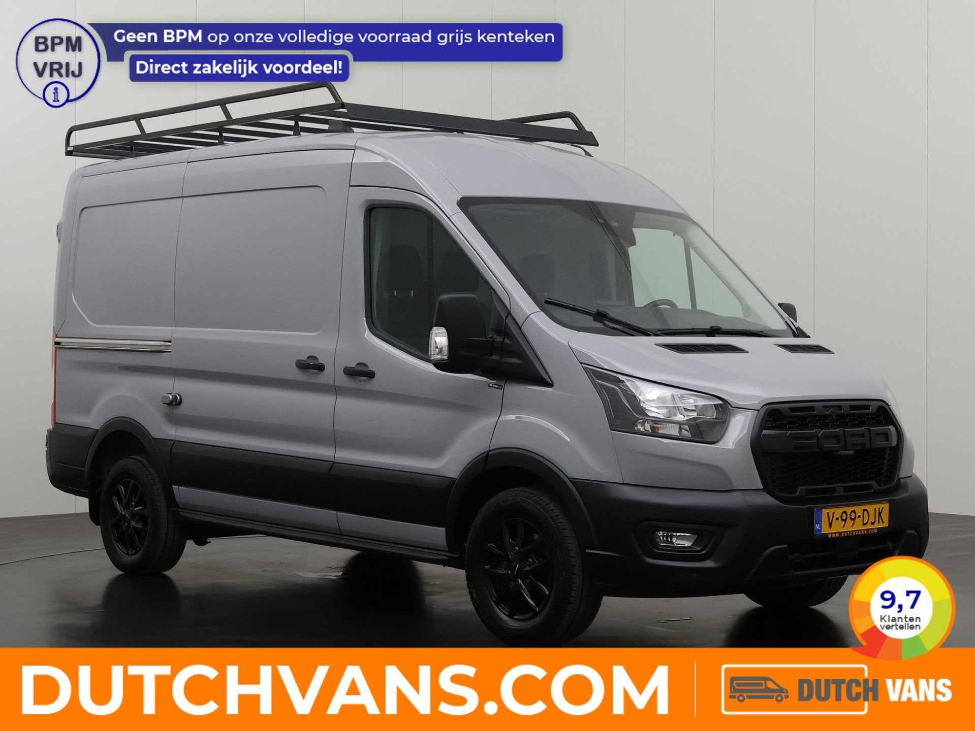 Ford Transit 2.0TDCI 130PK Raptor L2H2 Imperiaal | Trekhaak, Voorwielaandrijving, Dealer onderhouden, Stof, 4 cilinders