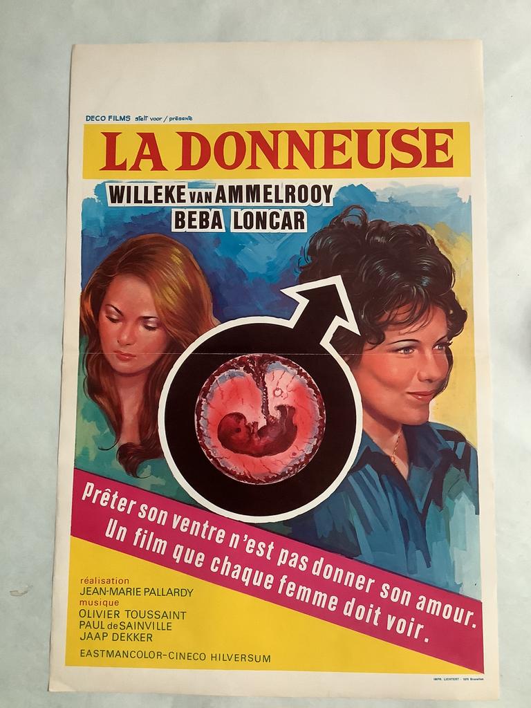MOEDER TE HUUR  filmposter  Willeke van Ammelrooi  36-54 cm, Ophalen of Verzenden, Gebruikt, Deurposter of groter, Film en Tv