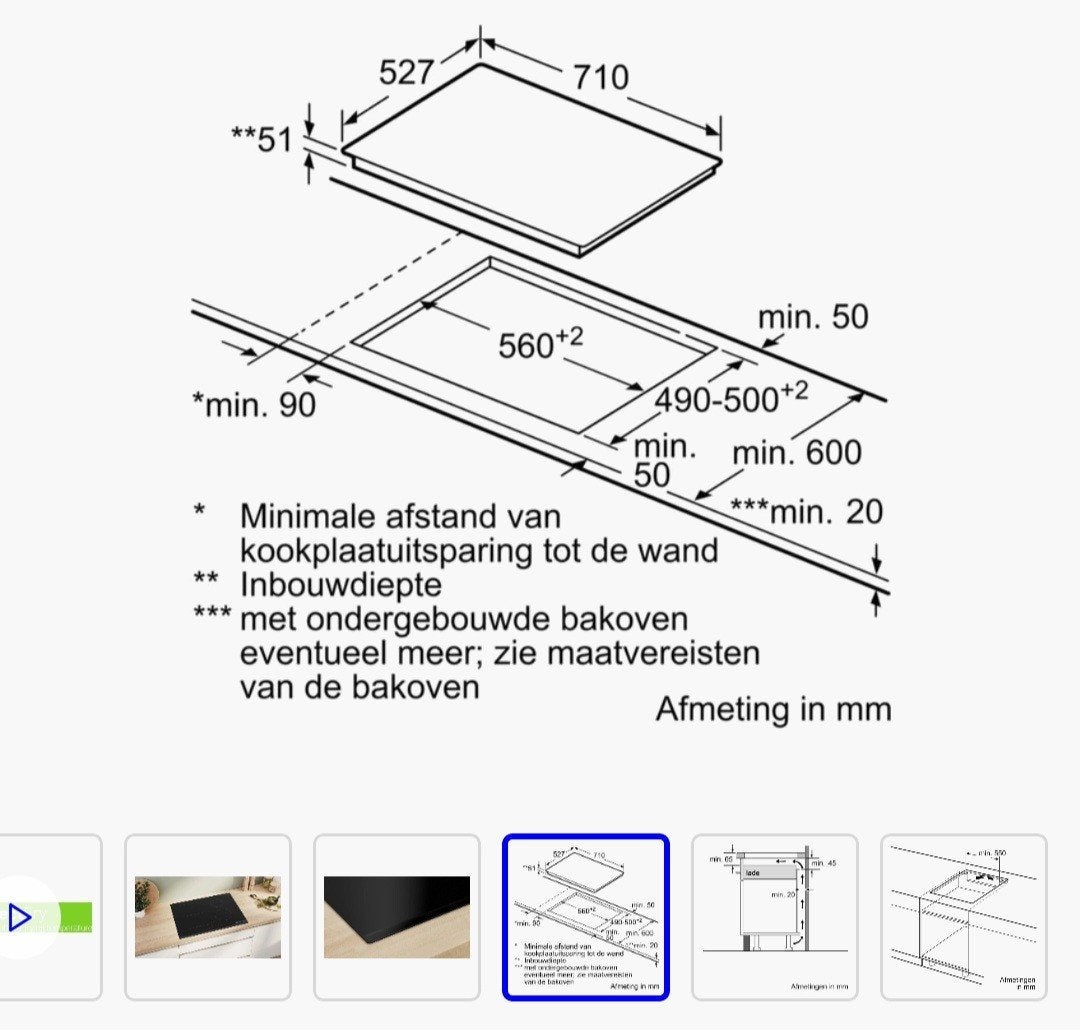 kookplaat, Witgoed en Apparatuur, Ophalen, Zo goed als nieuw, Inbouw