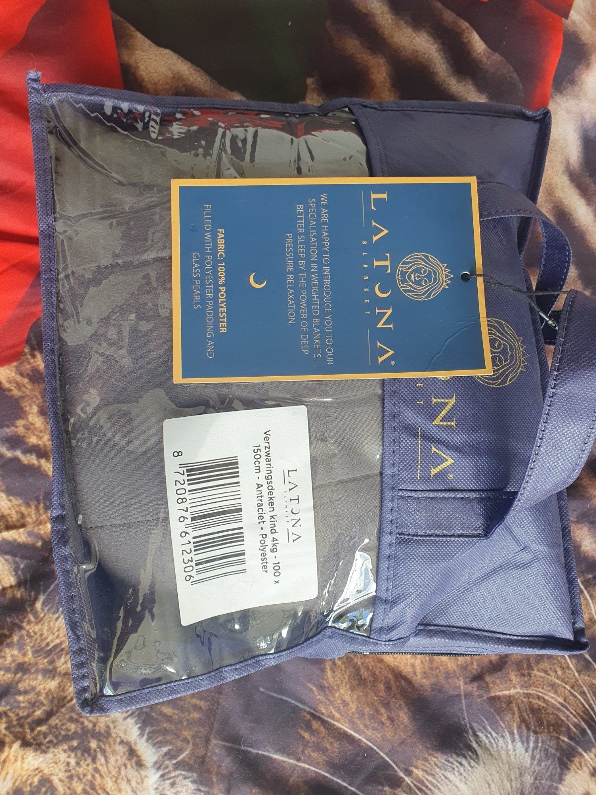 Latona Verzwaringsdeken kind 4kg - Antraciet, Eenpersoons, Ophalen of Verzenden, Deken of Dekbed, Overige merken