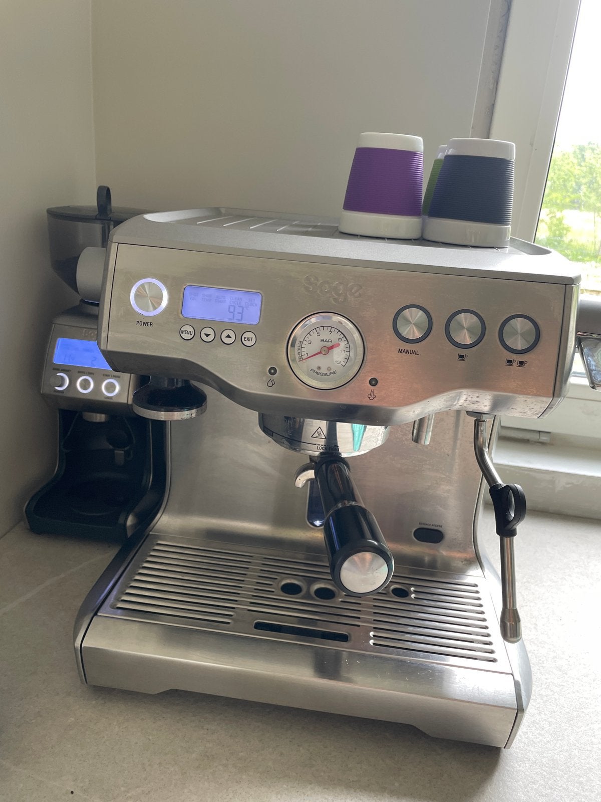 Sage Dual Boiler BES920 inclusief Sage Smart Grinder, Witgoed en Apparatuur, Ophalen, Afneembaar waterreservoir, Espresso apparaat