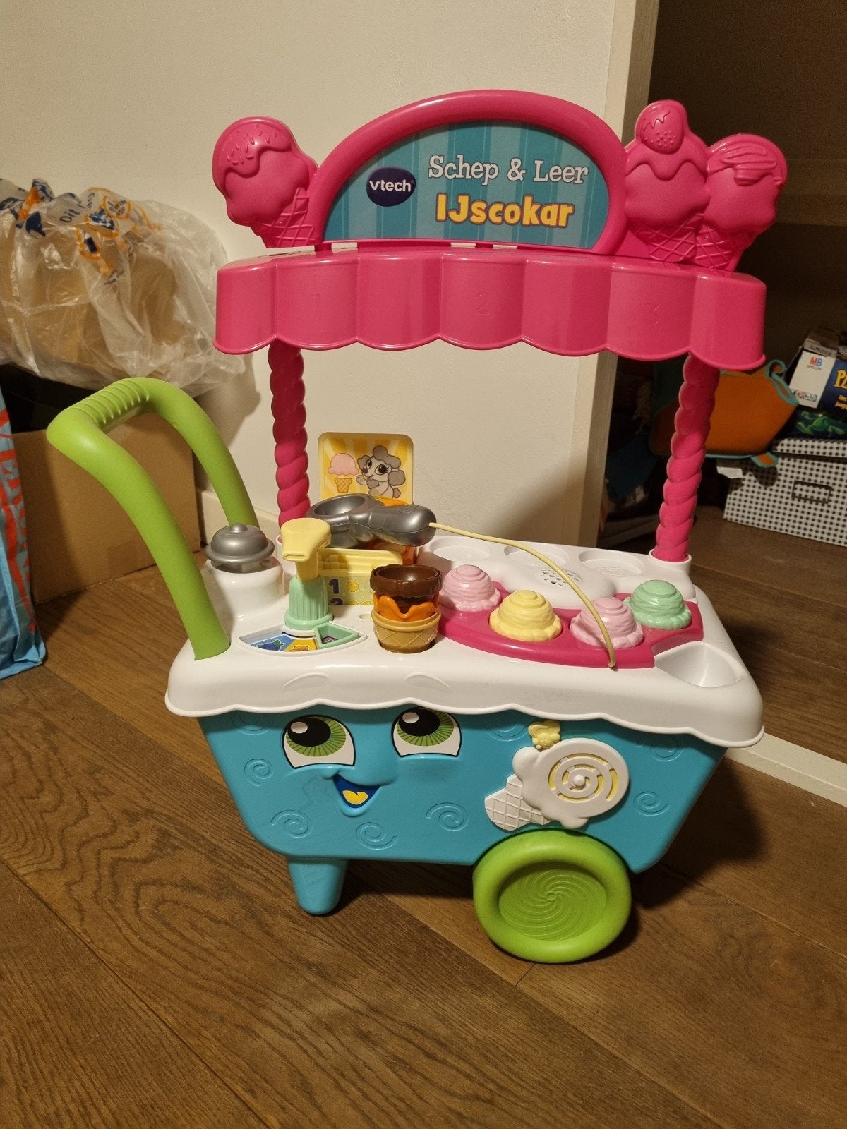 Vtech schep en leer Ijscokar speelgoed kinderen, Ophalen, Zo goed als nieuw