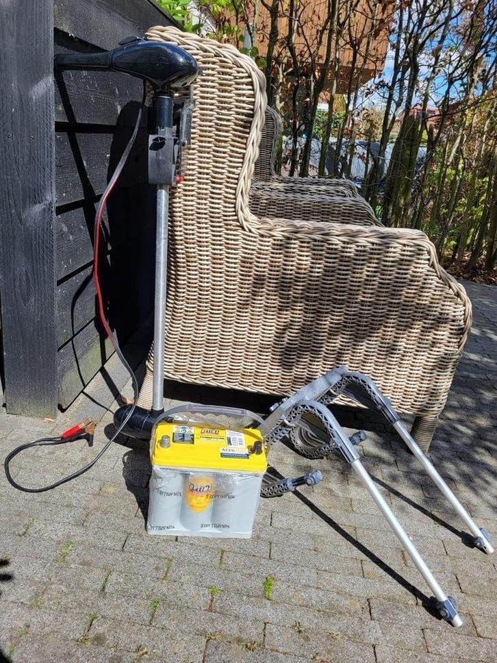 Fluistermotor set: motor, accu en motorsteun, Ophalen, Gebruikt, Elektrisch