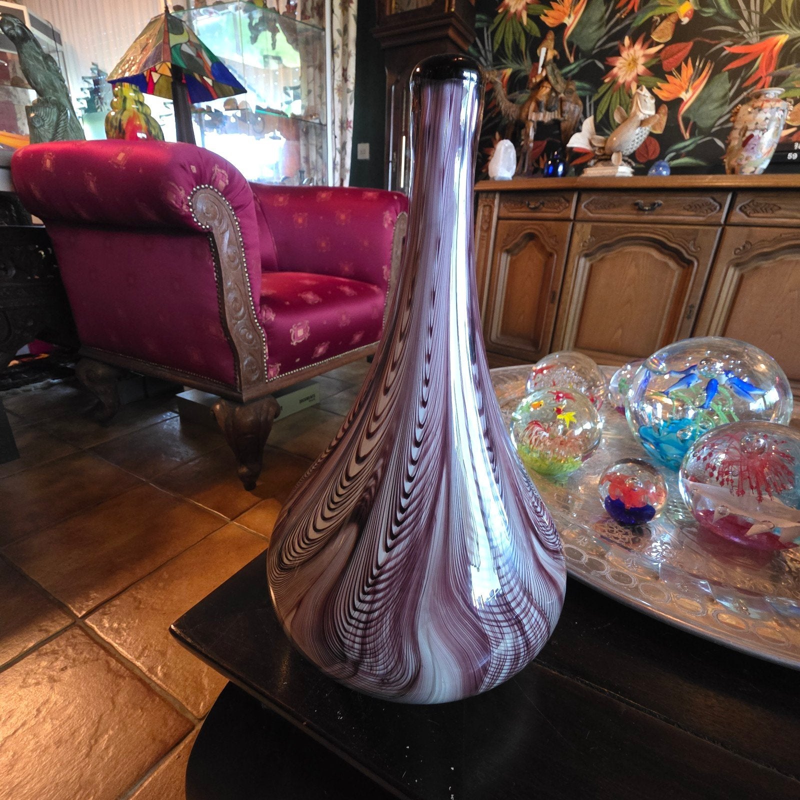 Murano Glas Vaas - Uniek Design, Ophalen of Verzenden