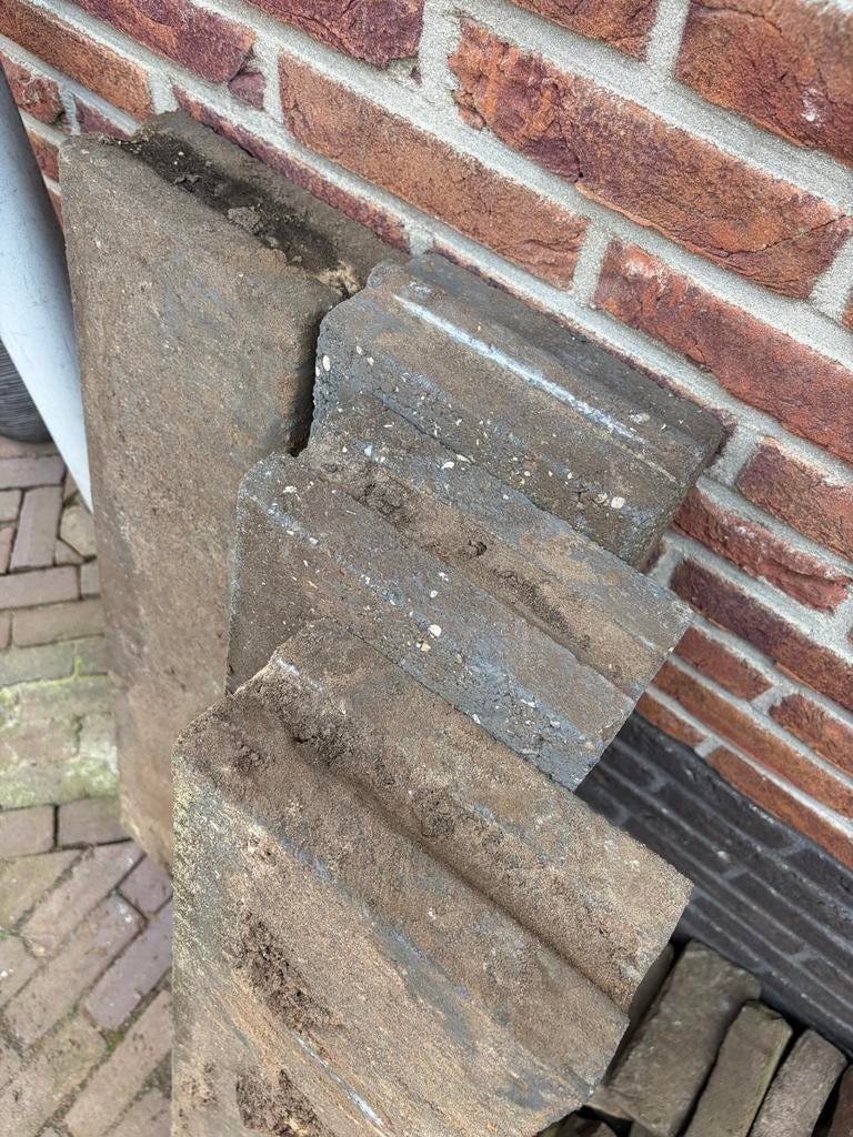 4 banden tegels beton, Tuin en Terras, Ophalen, Gebruikt, Beton, Overige typen