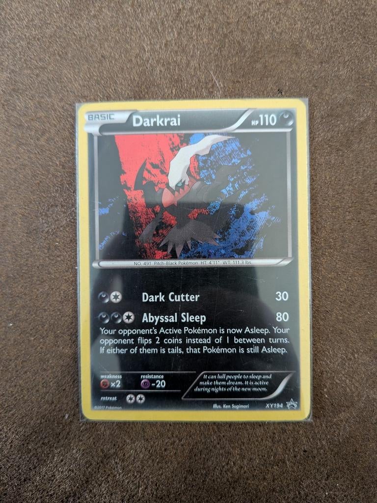 Darkrai Pokémon kaart XY194 Promo, Ophalen of Verzenden, Gebruikt, Losse kaart
