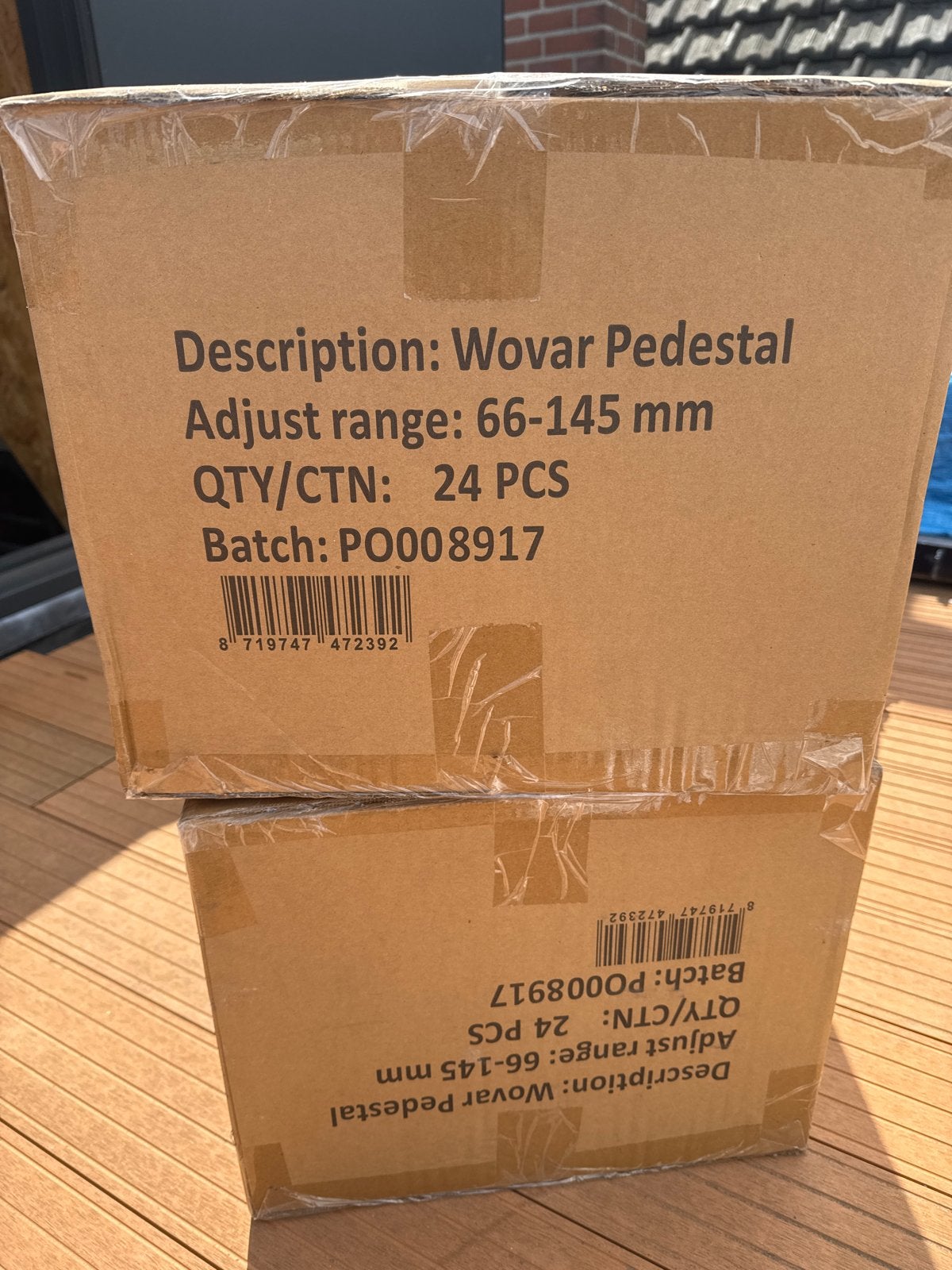 In prijs verlaagd! Wovar verstelbare tegeldragers 66-145 mm, Ophalen, Nieuw, Kunststof