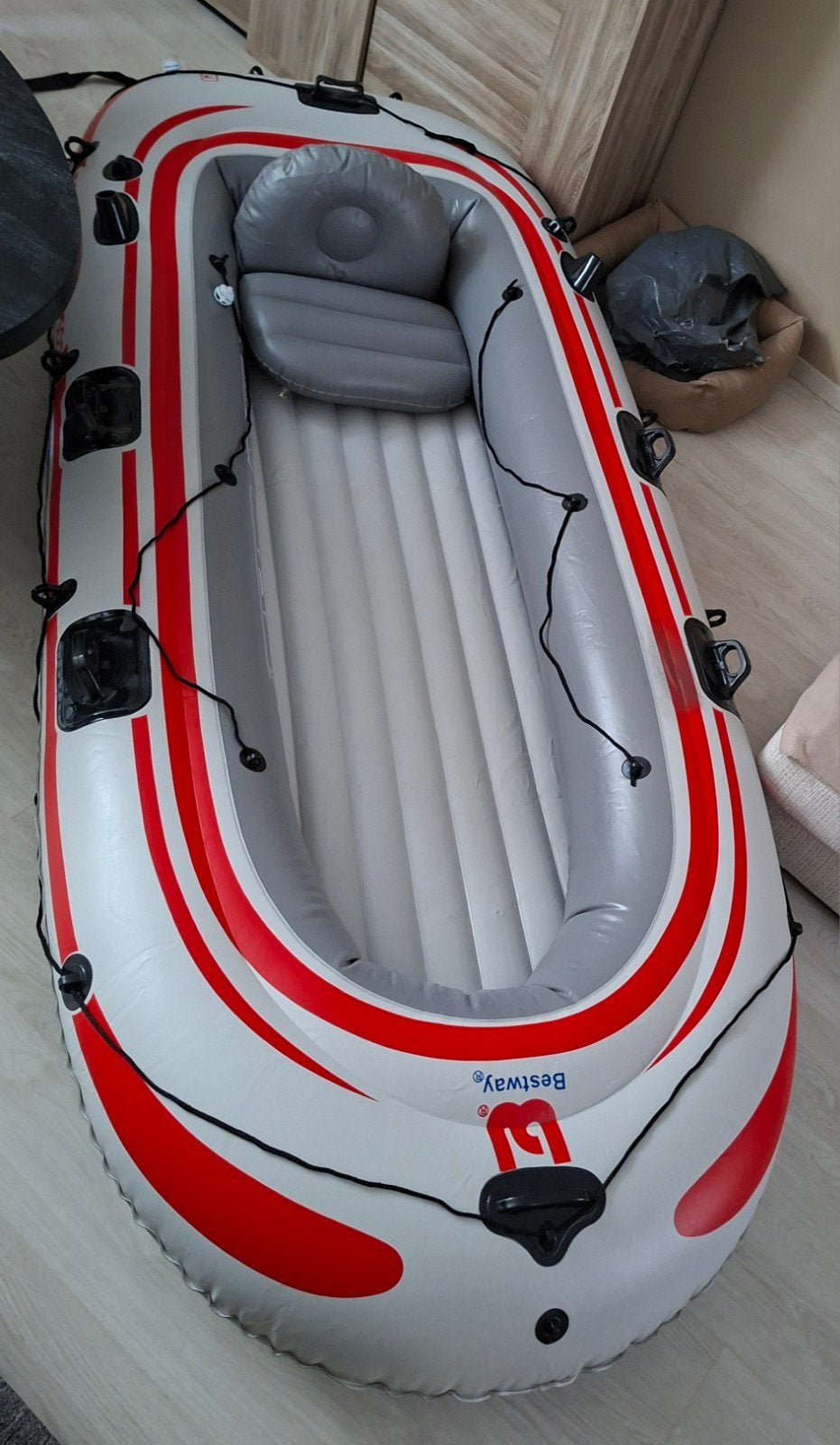 Rubberboot 5 personen 2 volwassenen 3 kids, Watersport en Boten, Kano's, Ophalen, Opblaasbaar, Drie personen of meer, Overige typen