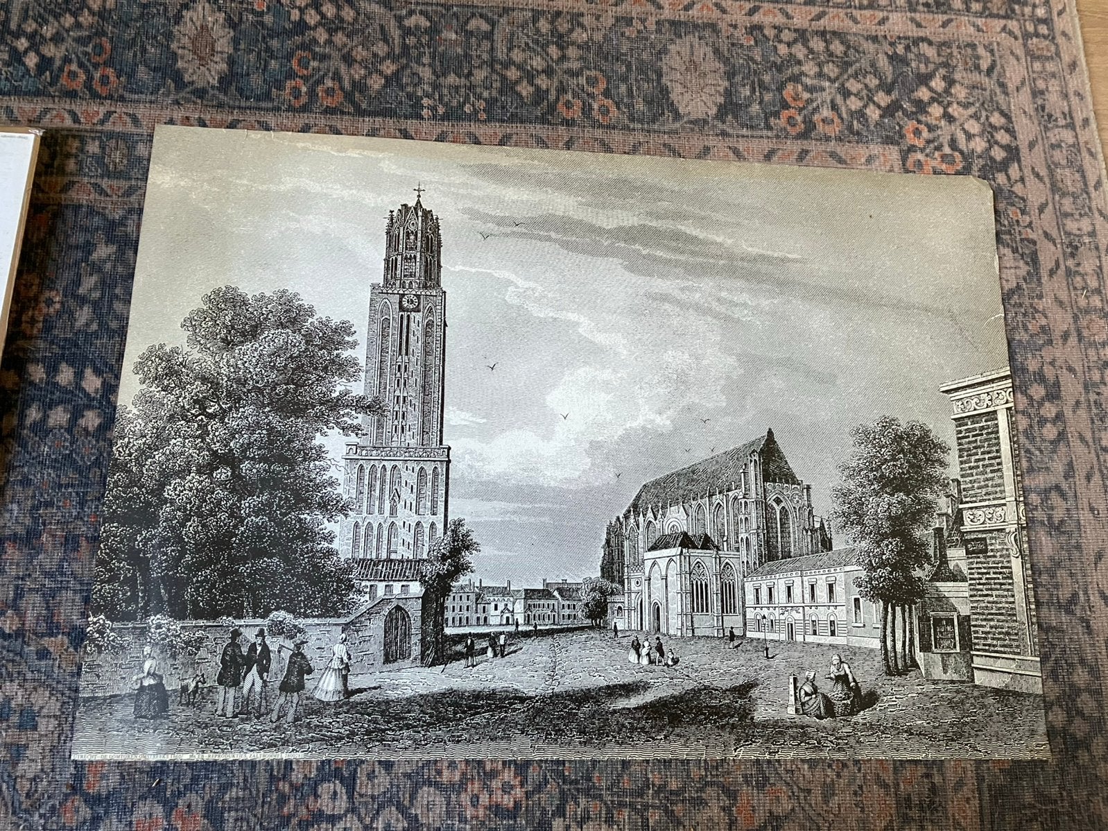 Poster Utrecht de domtoren rond 1860, Ophalen of Verzenden, A1 t/m A3