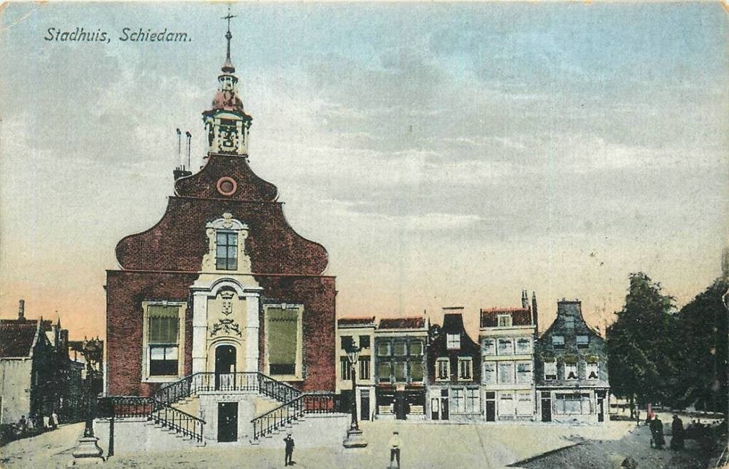 388-533-003 Schiedam Stadhuis, Verzenden, Voor 1920, Zuid-Holland