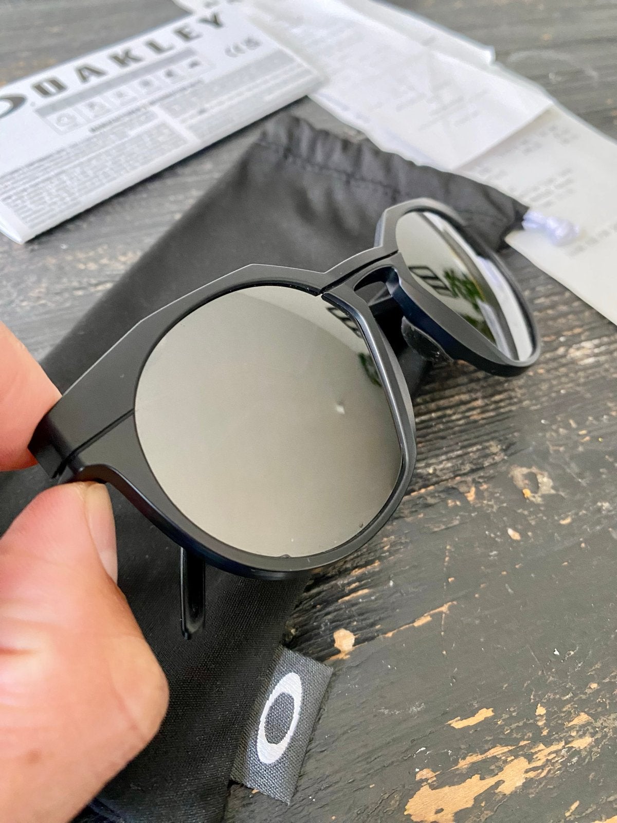 Oakley HSTN customized matt zwart met gepolariseerde glazen, Zonnebril, Zwart, Ophalen of Verzenden, Zo goed als nieuw